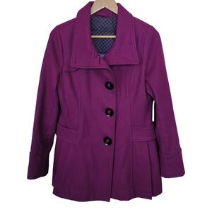 Steve Madden Purple Wool Blend Coat